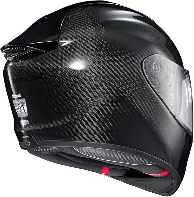 ScorpionEXO ST1400 EVO Carbon Fiber Full Face Sport Touring Street Motorcycle Helmet - Bluetooth Ready Speaker Pockets DOT ECE Solid (Gloss Black - Medium)