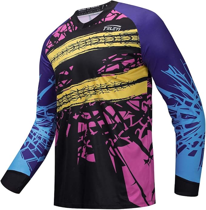 Men's Racing Shirts Summer Motocross Jersey Bicycle Sportswear MTB Jersey Long Sleeve Mountain Bike Clothes