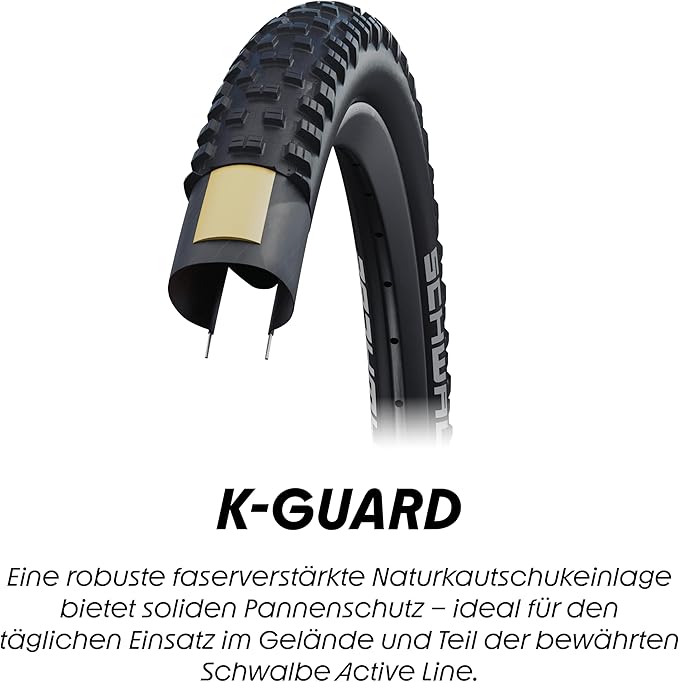 Schwalbe Tough Tom Active Line MTB Reifen // 60-559 (26x2,35') K-Guard