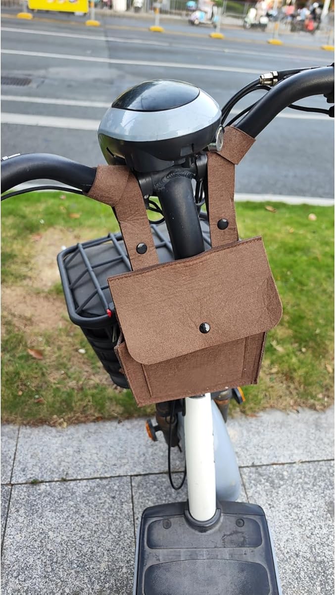 Electric Scooter Bag Bike Handlebar Hanging Purse Storage Organizer Front Attachement Carrying Pouch Phone Holder Container for Kick Scooter Knee Scooter Walker Bicycle eBike Balance Bike