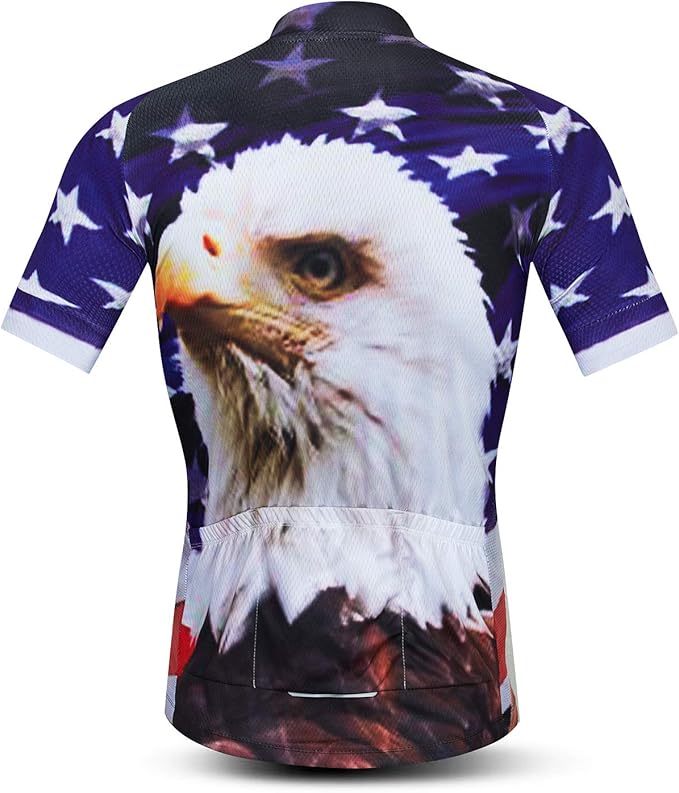 Weimostar Men's Cycling Jersey Short Sleeve Bike Clothing Multicolored Diamond
