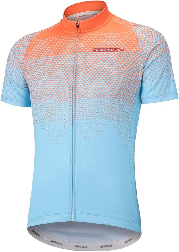 BERGRISAR Men's Cycling Jerseys Short Sleeves Bike Shirt