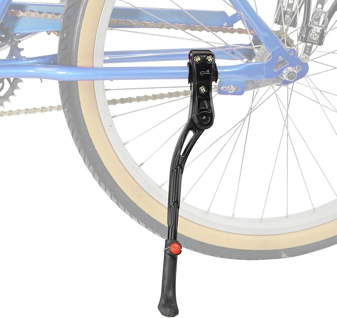 Lumintrail Center Mount Bike Kickstand - Fits 24-29 Inch Bicycles - Adult Mountain, Cruiser and Road Bike Kickstand - Quick Adjust Height
