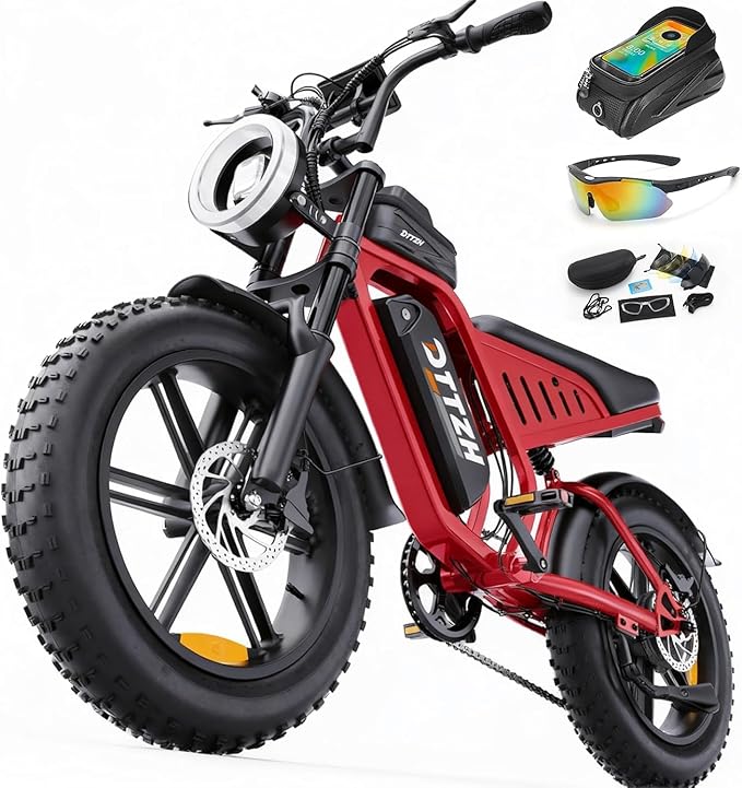 F6/F6S/F6PRO Electric Bike for Adults with NFC & Password Unlock, 4000/2000/1500W, 50/40/33MPH, 60V 30Ah, 48V 15/25Ah E-Bike, 100-60 Miles Electric Motorcycle, 20" Fat Tire Electric Dirt Bike