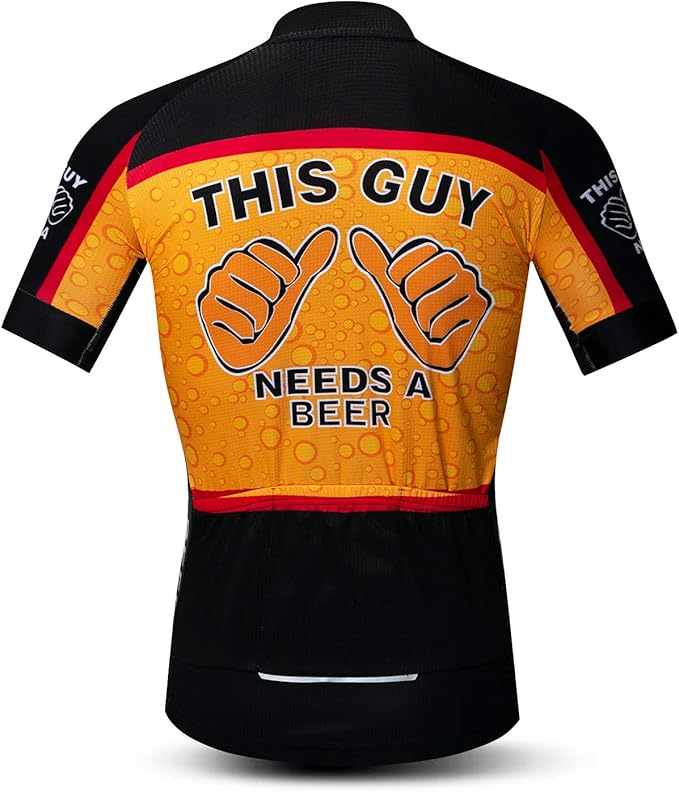 Men's Cycling Jersey Short Sleeve Bike Shirts Bicycle Jacket with Pockets
