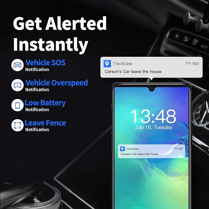 GPS Tracker for Vehicles, No Monthly Fee, No Subscription, Real-Time GPS, 120-Days Long Battery Life, 4G SIM Card and Data Included, Trip History, GeoFence, Driving Alerts, Magnectic, Global Coverage