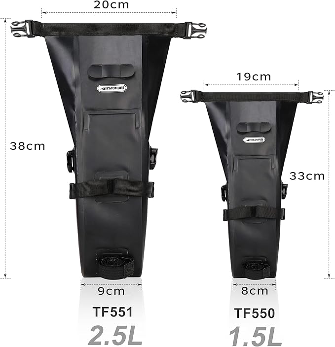 Rhinowalk Bike Saddle Bag Waterproof Bicycle Bag Cycling Seat Bag Mountain Road Portable Storage Bag, 2.5L