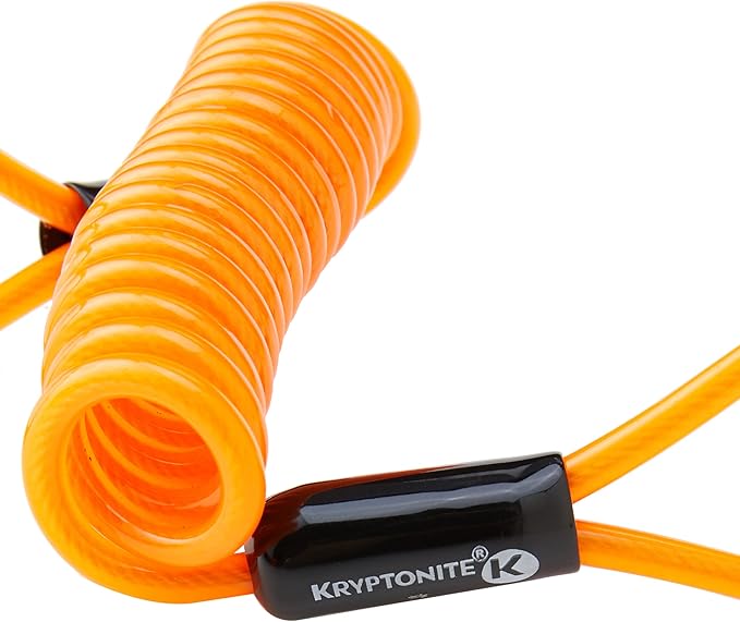Kryptonite Evolution Compact Disc Lock, 13mm Hardened Max-Performance Steel Shackle, Sold Secure Gold and Art 4-Star, High-Security Anti-Theft Orange Bike Lock, Includes 3 Stainless Steel Keys