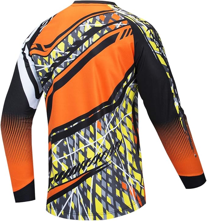 Men's Racing Shirts Summer Motocross Jersey Bicycle Sportswear MTB Jersey Long Sleeve Mountain Bike Clothes