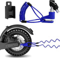 Ainiv Disc Brake Lock, Anti-Theft Cable Lock for E Scooter, Bike, Electric Bike, Skateboards, Strollers, Lawnmowers - Waterproof 5FT /12mm Cable with 2 Keys - Blue