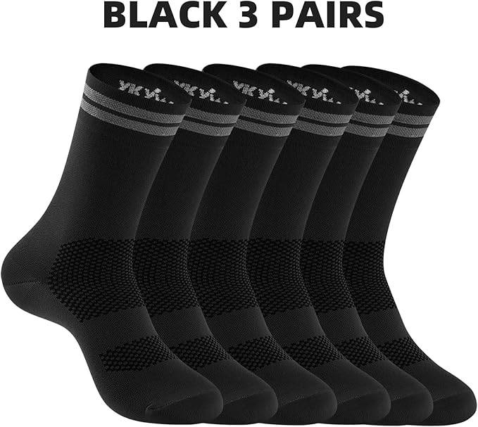 YKYWBIKE Cycling Socks for Men Women-Athletic Crew Bike Socks,Compression Biking Socks for Men Cycling,MTB Riding Socks