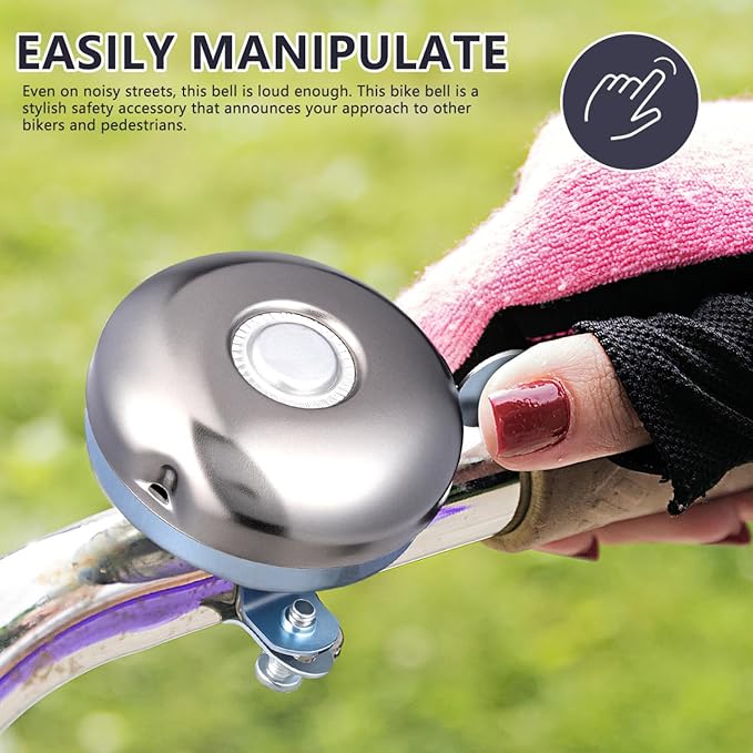 Kisangel Retro Bike Bell Vintage Bicycle Horn Mini Handlebar Mount Loud Clear Sound for Men Women Kids Cruiser Bikes