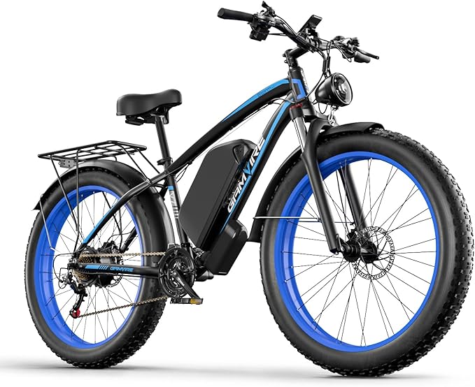 Ebike for Adults Electric, 52V 19.2Ah/32Ah, Peak 2000W/2500W E-Bike, 36/40MPH, 70 Miles/100Miles, Hydraulic Disc Brake, Off Road Snow Mountain E-Bike, 24"/26" Fat Tire Electric Bicycle UL2849 by SGS