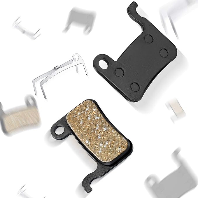 Boao 4 Pairs Resin Brake Pads - Bicycle Disc Brake Pads Compatible with Shimano Deore XT XTR LX SLX Hone Alfine Saint
