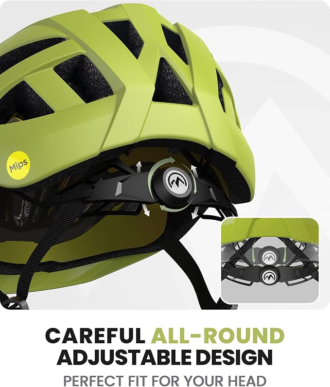 OutdoorMaster Gem Recreational MIPS Cycling Helmet - Two Removable Liners & Ventilation in Multi-Environment - Bike Helmet in Mountain, Motorway for Youth & Adult