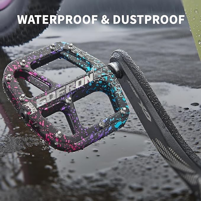 Lightweight Bike Pedals - Non-Slip Mountain and Road Bicycle Pedals for BMX