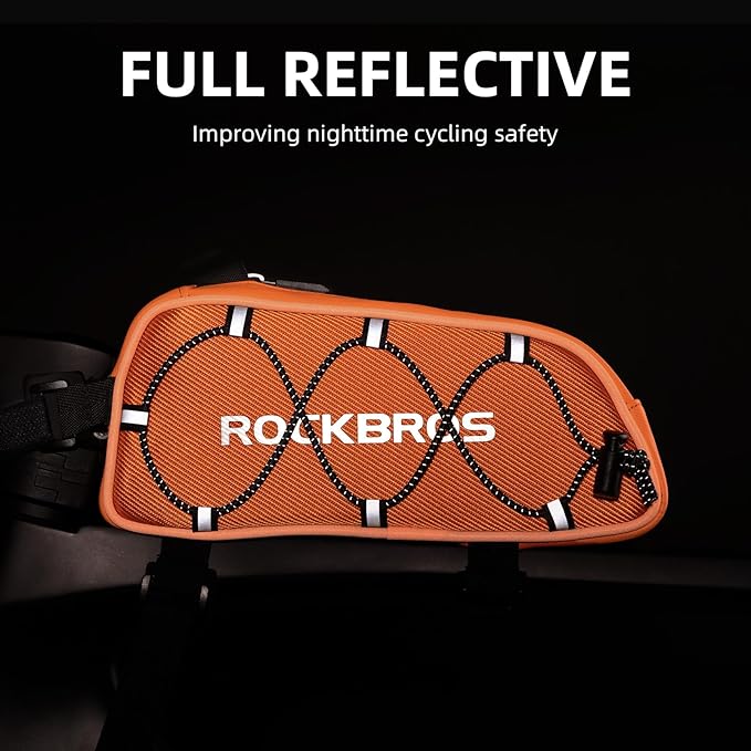 ROCKBROS Top Tube Bike Bag Bicycle Front Frame Bag Top Tube Bag Bike Accessories Pouch Compatible with iPhone 14/13/12 Pro Galaxy S22/S21 (STYLE 4)