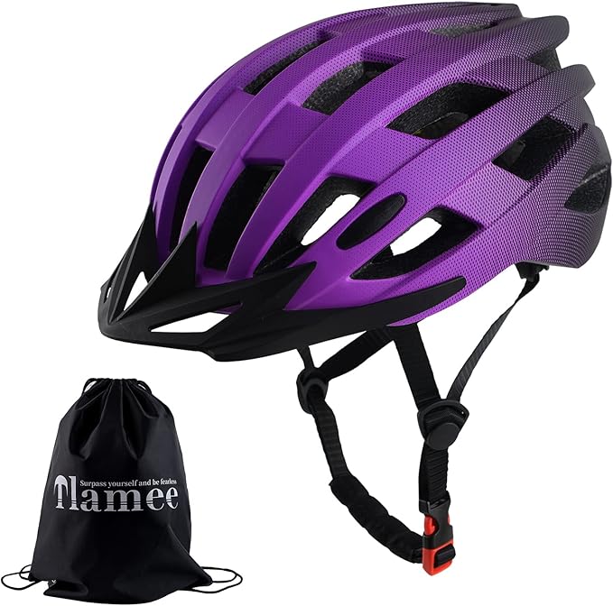 Adult Bike Helmets, Adjustable Mens Womens Bicycle Helmet, Lightweight Road Mountain Cycling Safety Sports Helmets with Detachable Visor