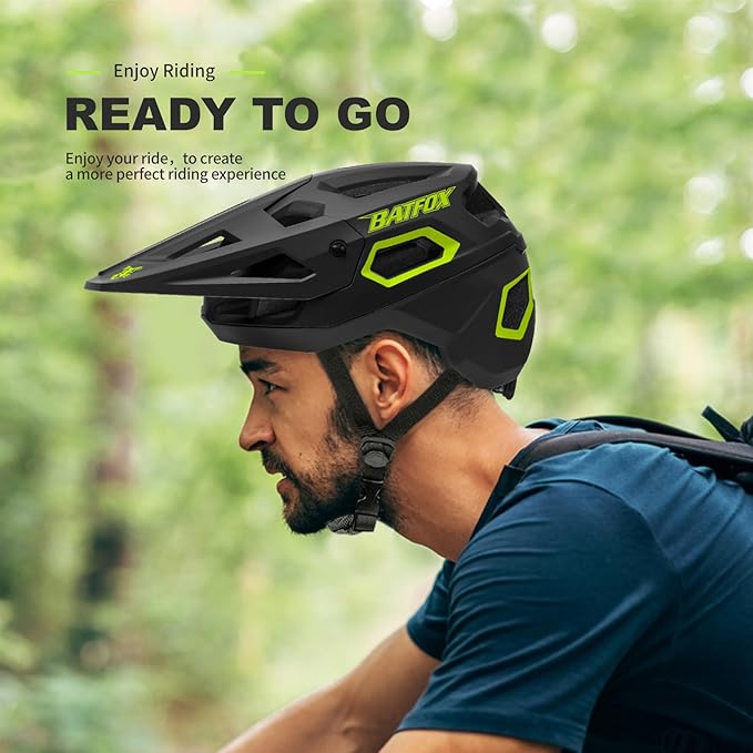 BATFOX Bike Helmet,Mountain Bike Helmet Helmets for Men Women Adults Youth