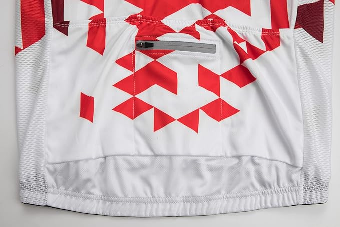 GCRFL Men's Cycling Jersey Long Sleeve Biking Shirt with 3+1 Zipper Pocket Breathable Quick Dry Bicycle Jersey