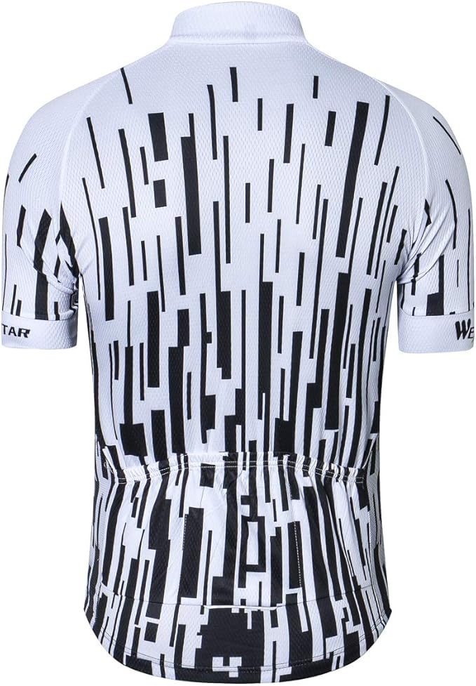 Weimostar Men's Cycling Jersey Short Sleeve Bike Clothing Multicolored Diamond