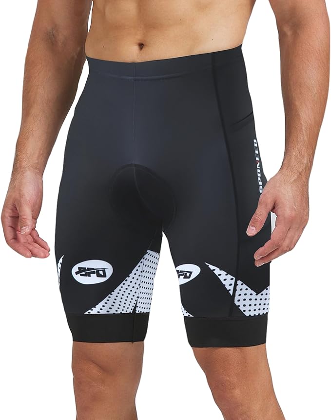 sponeed Men's Cycling Shorts Padded Bicycle Riding Pants Bike Biking Clothes Cycle Wear Tights