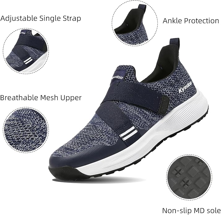 Kyedoo Men‘s Indoor Cycling Shoes Compatible with SPD Cleats, Comfortable Walkable Bike Shoes, Cleats Included