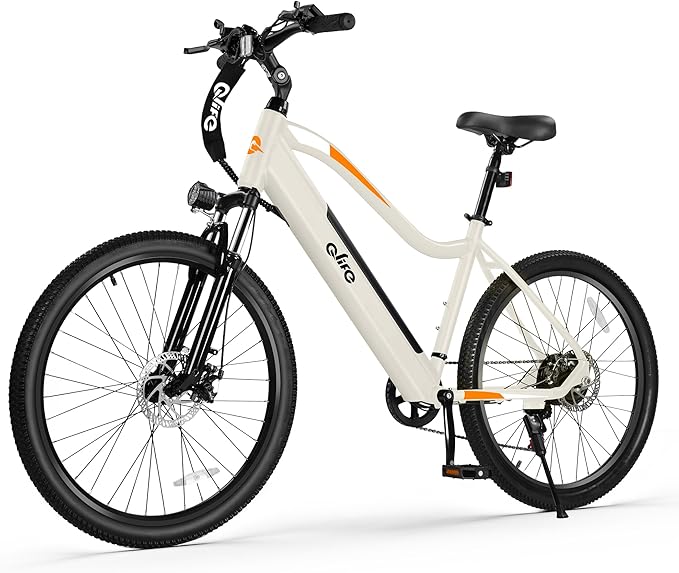 Qlife Electric Bike for Adults, 1200W Peak Brushless Motor 28MPH Mountain Ebike with 21-Speed, Up to 45 Miles, 48V 499Wh Removable Battery, 26X2.1 Tire Cityone-Step Over E-MTB