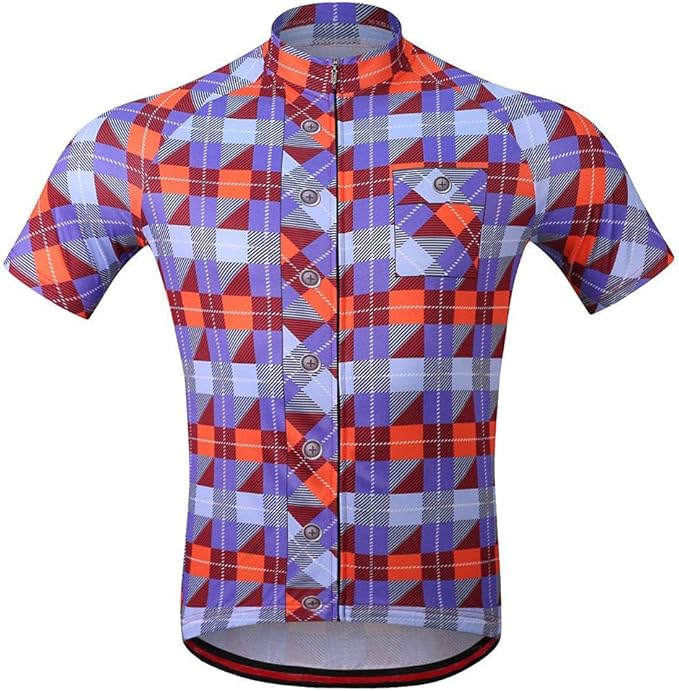 MOXILYN Men's Cycling Jersey Full Zip Riding Clothing Mountain Bike Tops Quick Dry - Bike Shirts