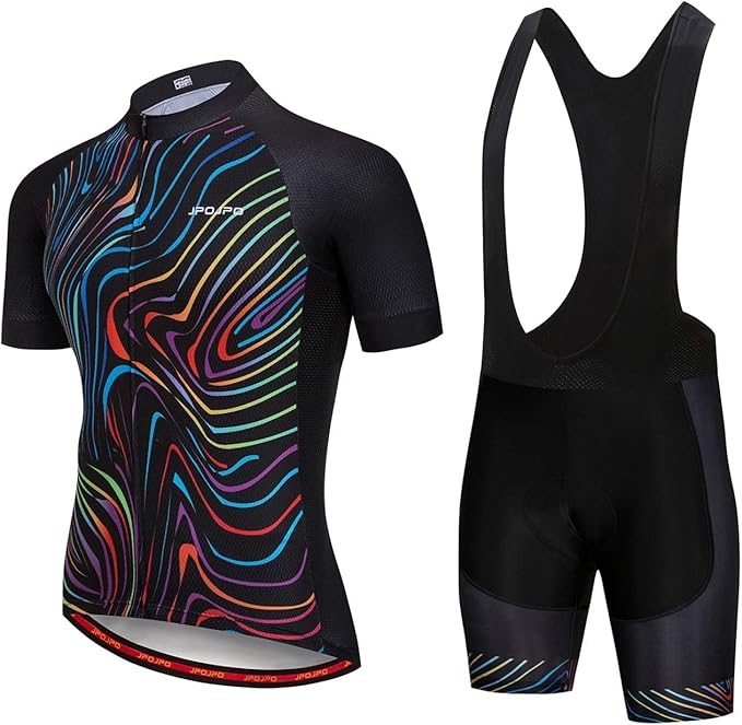 Hotlion Men's Cycling Jersey Set Summer Cycling Clothing Suit Pro Team Bike Clothes Road Biking Outfits Bicycle Kit for Men