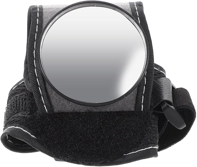 Totority Wearable Cycle Wrist Mirror - Comfortable Nylon Rearview Mirror for Biking Enhanced Safety and Wide Angle Visibility