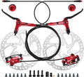 ZTZ eBike Hydraulic Brake Set with 160mm Rotors,2-Piston 2-PIN Power-Off Hydraulic Disc Brake for E-Bike,Left Front 950mm Right Rear 1880mm Electric Bike Hydraulic Brakes
