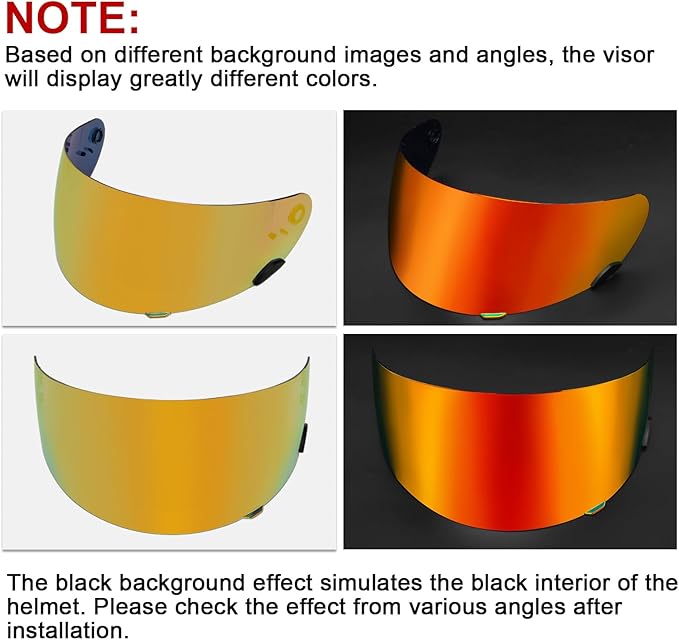 PSLER Qualifier Visor- Qualifier DLX Helmet Visor Motorcycle Face Shield Accessories Replacement for Bell Qualifier/Star/Vortex/RS-1/Revolver,Deep Red
