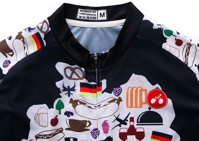 Men's Cycling Jerseys Tops Biking Shirts Short Sleeve Full Zipper Bike Clothing
