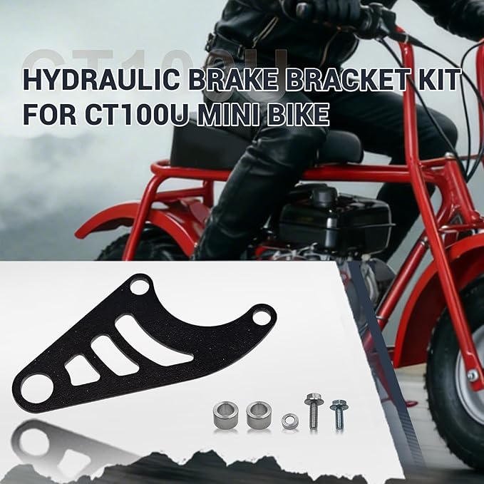 Mini Bike Hydraulic Brake Bracket For Coleman CT100U 98cc 3.0HP Minibike Powersport Rear Brake Caliper Mount Replacement Parts Black
