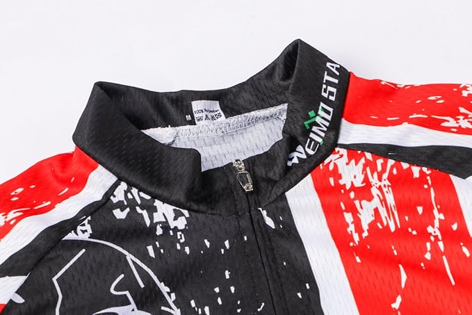 New Pro Full Zipper Men's Cycling Jersey Short Sleeve Riding Shirt USA