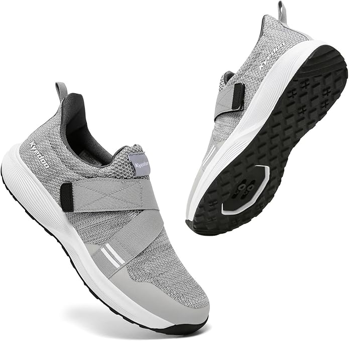 Kyedoo Men‘s Indoor Cycling Shoes Compatible with SPD Cleats, Comfortable Walkable Bike Shoes, Cleats Included