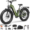 FREESKY Wildcat Ultra 3000W Electric Bike for Adults 105mile Long Range Step-Thru Ebike Motor 37MPH Dirt E Bike 25Ah Samsung Battery 26'' Fat Tire Electric Bicycle Full Suspension for Commute