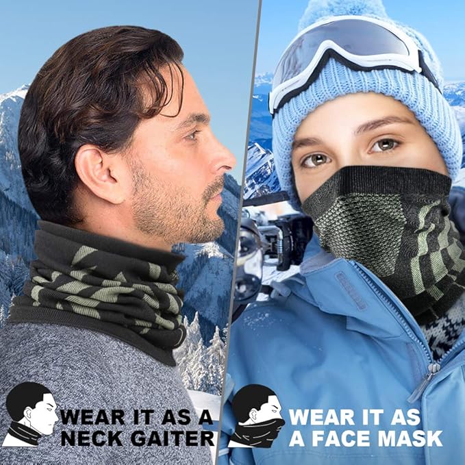 WTACTFUL Winter Neck Warmer Gaiter Windproof Face Mask Balaclava Bandana for Ski Snowboard