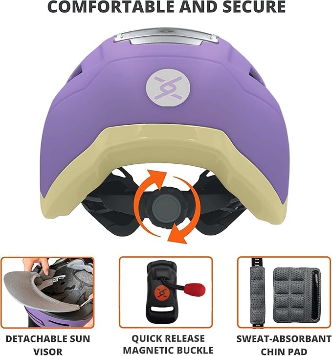 XNITO Bike Helmet with LED Lights - Urban Bicycle Helmet for Adults, Men & Women - CPSC & NTA-8776 Dual Certified - Class 3 E-Bikes, Scooters, Onewheel, Commuter, Mountain