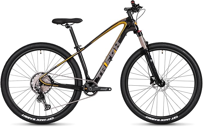 TRIFOX Carbon Fiber Mountain Bike,29er Carbon Mountain Bike with Shimano M6100 Deore Groupset 12-Speed,Carbon Fiber Frame,Hydraulic Fork 130mm Travel,/17/19 inch