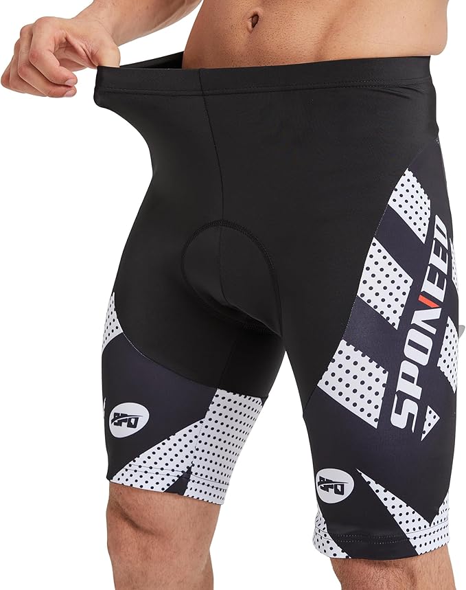 sponeed Men's Cycling Shorts Padded Bicycle Riding Pants Bike Biking Clothes Cycle Wear Tights