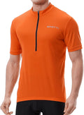 Spotti Men's Cycling Bike Jersey Short Sleeve with 3 Rear Pockets- Moisture Wicking, Breathable, Quick Dry Biking Shirt