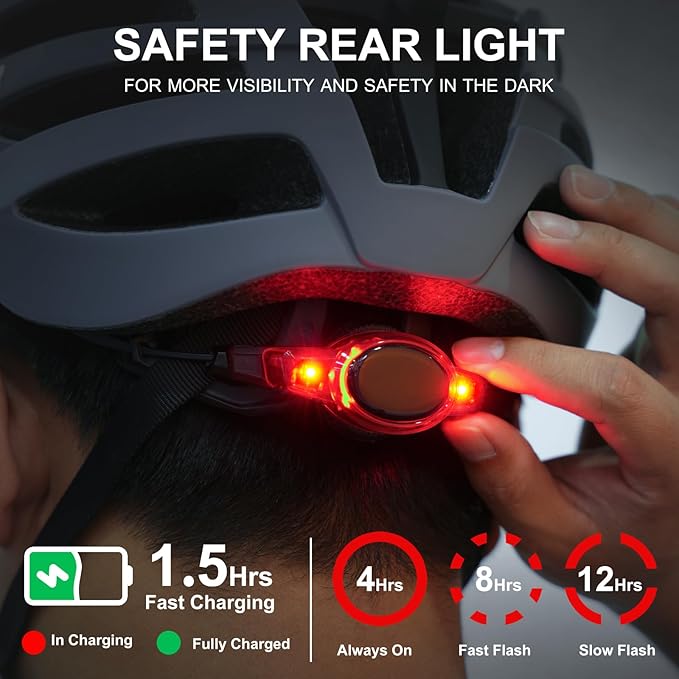 Lumdeer RC1 Bike Helmet for Adults - Superior 24 Airflow Road Cycling Bicycle Helmet Lightweight, USB Rechargeable Light, Ajustable Dial &Strap, Magnetic Goggles or Visor