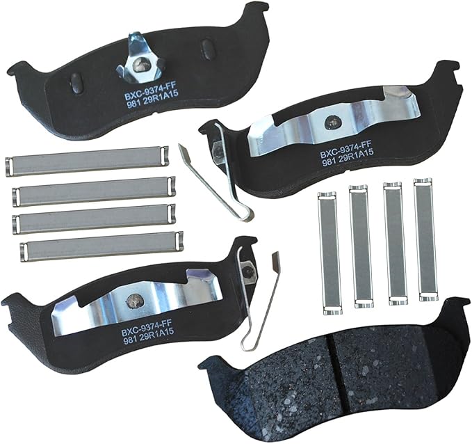 Bendix Premium SBC981 Ceramic Rear Brake Pads for Jeep Liberty 2007-2003, TJ 2006-2004, Wrangler 2006-2004