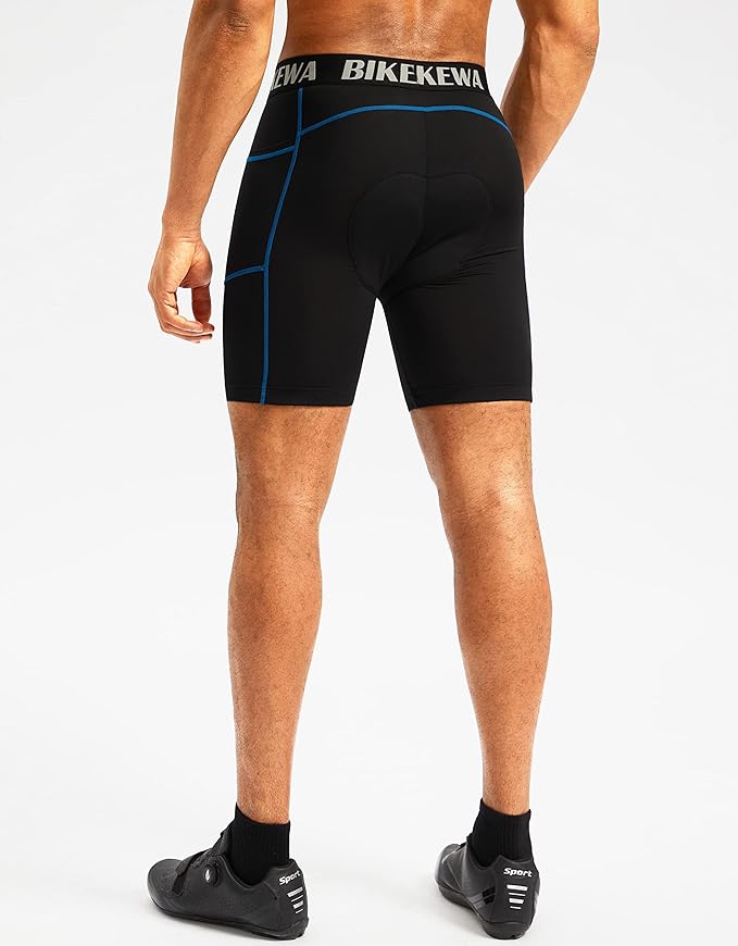 Men's 4D Padded Bike Shorts Cycling Underwear Biking Bicycle Padding Shorts for Men Side Pockets