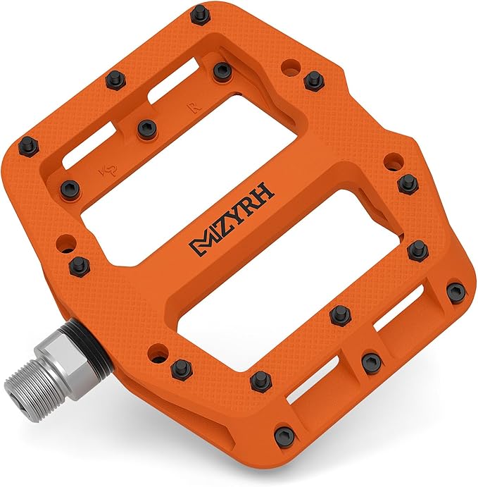MZYRH Mountain Bike Pedals 9/16" 3 Sealed Bearings Lightweight Non-Slip Nylon Fiber Bicycle Platform Pedals for Road BMX MTB