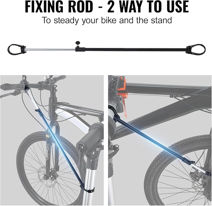 VEVOR Bike Repair Stand, 66 lbs Heavy-duty Aluminum Bicycle Repair Stand, Adjustable Height Bike Maintenance Workstand with Magnetic Tool Tray Telescopic Arm, Foldable Bike Work Stand for Home, Shops
