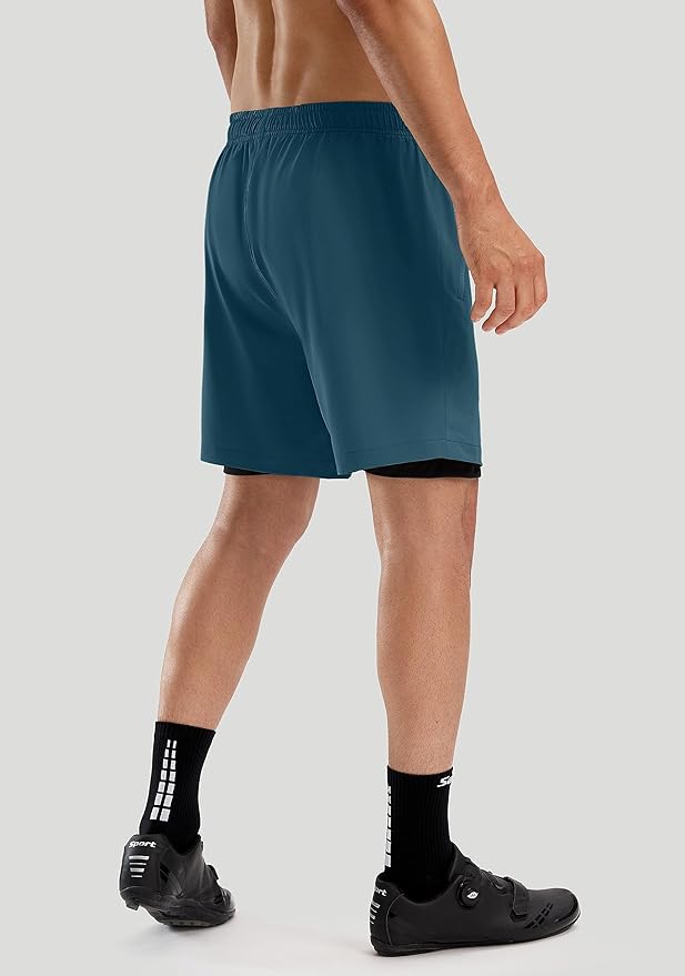 Bikewa Men's Mountain Bike Shorts 3D Padded Loose-fit Riding Biking Cycling Bicycle Biker Shorts for Men Zipper Pockets