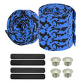 PATIKIL Bike Handlebar Tape, 4 Pack EVA Camouflage Handle Grip Wraps Non-Slip Bicycle Bar Tape with Black End Plugs for Racing Bicycles Road Bicycle, Blue Black